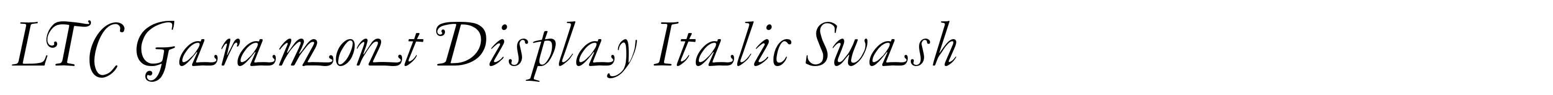 LTC Garamont Display Italic Swash